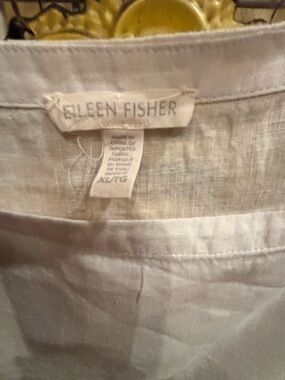 Eileen Fisher White Linen Blouse
